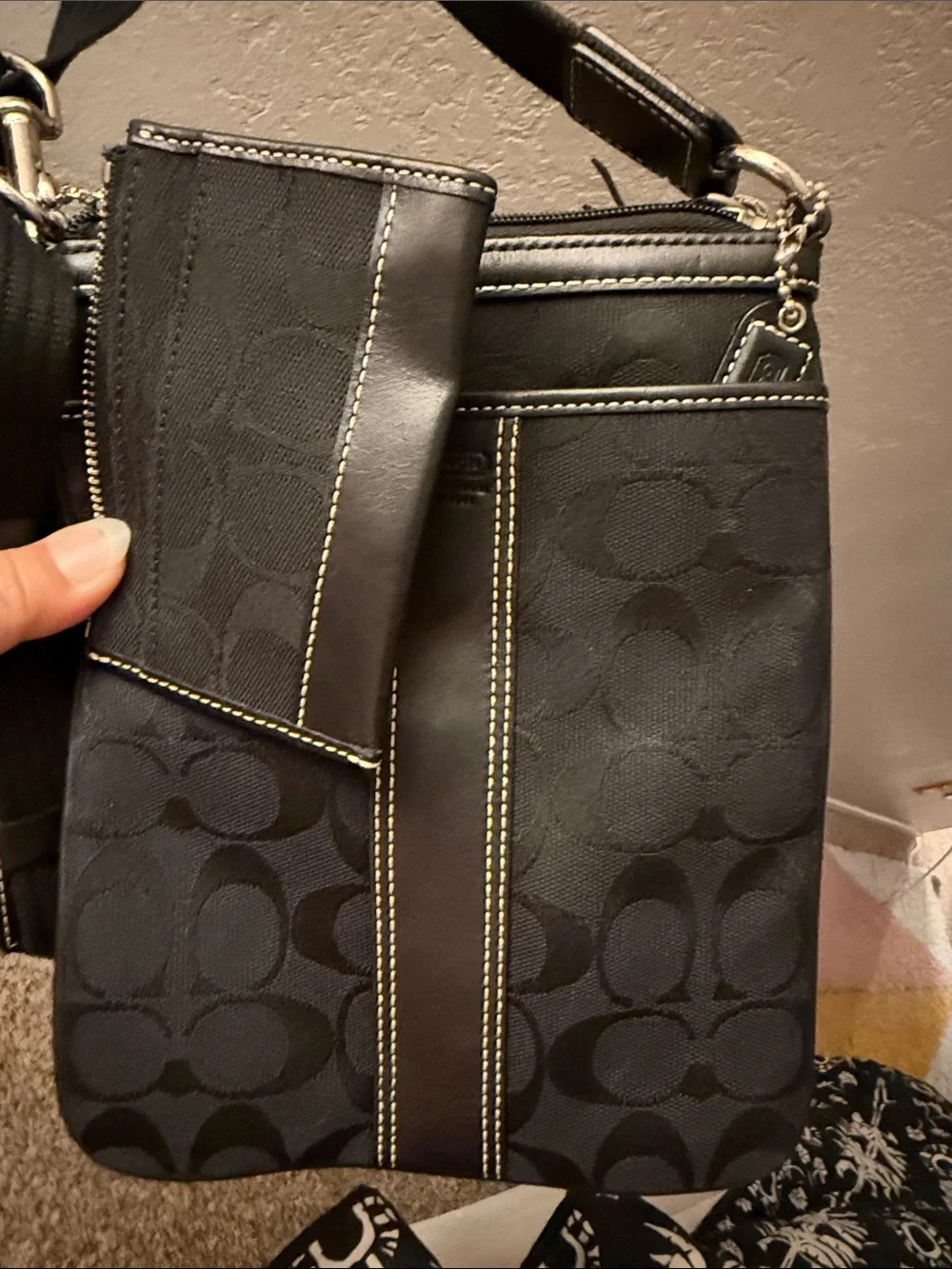 Coach Black Crossbody Bag with Card Holder